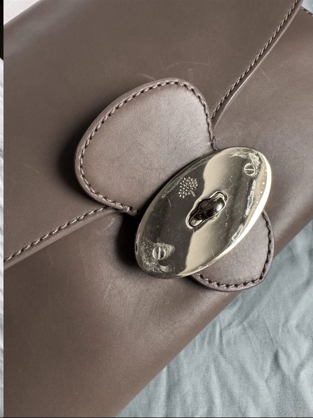 Mulberry Brown Leather Top-Handle Satchel with Detachable Strap - Picture 3 of 16